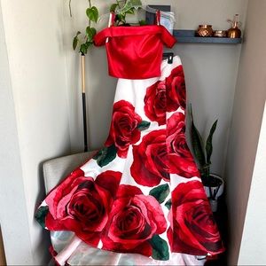 Sherri Hill 51850 Red Rose Dress